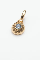 Gemstone Swirling Sepal Charm
