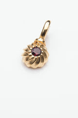 Gemstone Swirling Sepal Charm