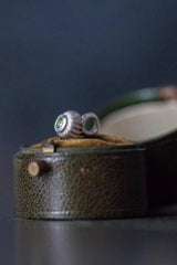 A delicate striped gemstone charm – choose a green Tourmaline for your October birthday.