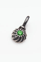 Gemstone Swirling Sepal Charm