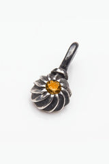 Gemstone Swirling Sepal Charm