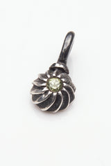 Gemstone Swirling Sepal Charm