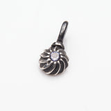 Gemstone Swirling Sepal Charm