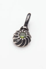 Gemstone Swirling Sepal Charm