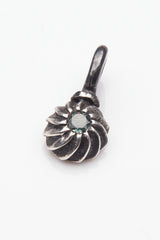 Gemstone Swirling Sepal Charm