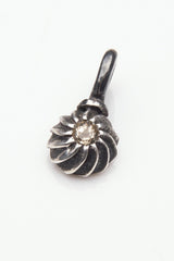 Gemstone Swirling Sepal Charm