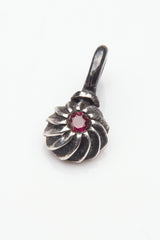 Gemstone Swirling Sepal Charm