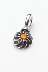 Gemstone Swirling Sepal Charm
