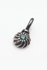 Gemstone Swirling Sepal Charm
