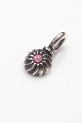 Gemstone Swirling Sepal Charm