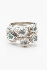 Five Alexandrite Pollen Stacking Ring Set