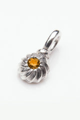Gemstone Swirling Sepal Charm