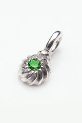 Gemstone Swirling Sepal Charm