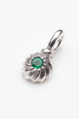Gemstone Swirling Sepal Charm