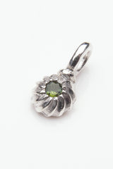 Gemstone Swirling Sepal Charm