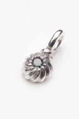 Gemstone Swirling Sepal Charm