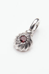 Gemstone Swirling Sepal Charm