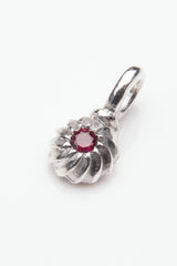 Gemstone Swirling Sepal Charm