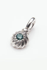Gemstone Swirling Sepal Charm
