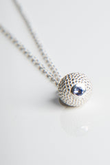 December Tanzanite Birthstone Ball and Chain Pendant Necklace