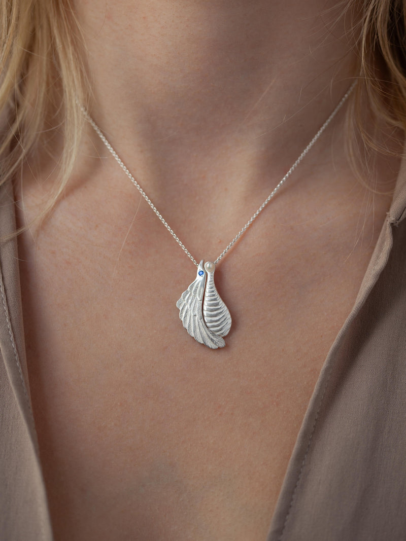 Sky & Sea Charm Pendant Necklace  - Silver