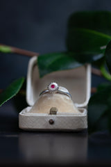 Silver Ruby Satsuma Ring - Silver and Ruby - Current Design - Size J