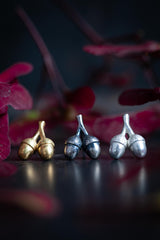 Twin Acorn Stud Earrings