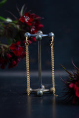 Three Chain Drop Earrings