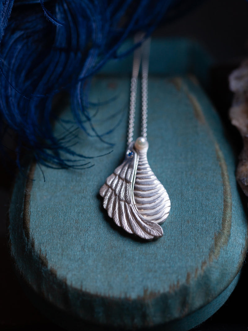 Sky & Sea Charm Pendant Necklace  - Silver