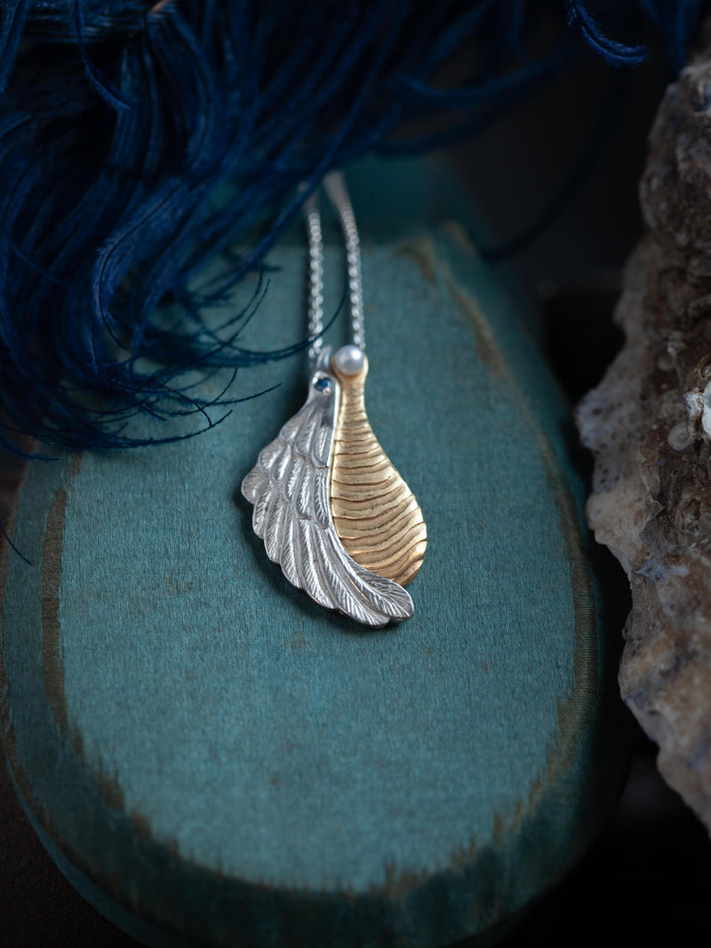 Sky & Sea Charm Pendant Necklace  - Silver