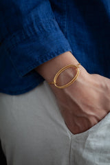 Oval Bobbled Hoop Bracelet