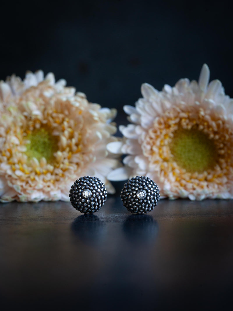 Diamond Pollen Stud Earrings