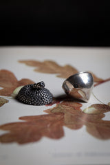 Oak Heart Memorial Ashes Casket - Silver