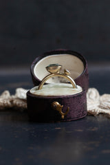 Teal Blue Spinel and Diamond Couplet Ring - 18 ct yellow Gold - One of a kind