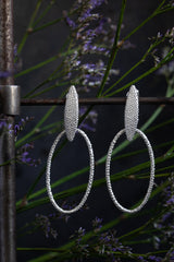 Petal Oval Hoop Earrings