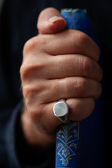 Square Cushion Signet Ring