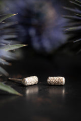 Textured Pill Stud Earrings