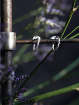 Tiny Bobbled Hoop Earrings