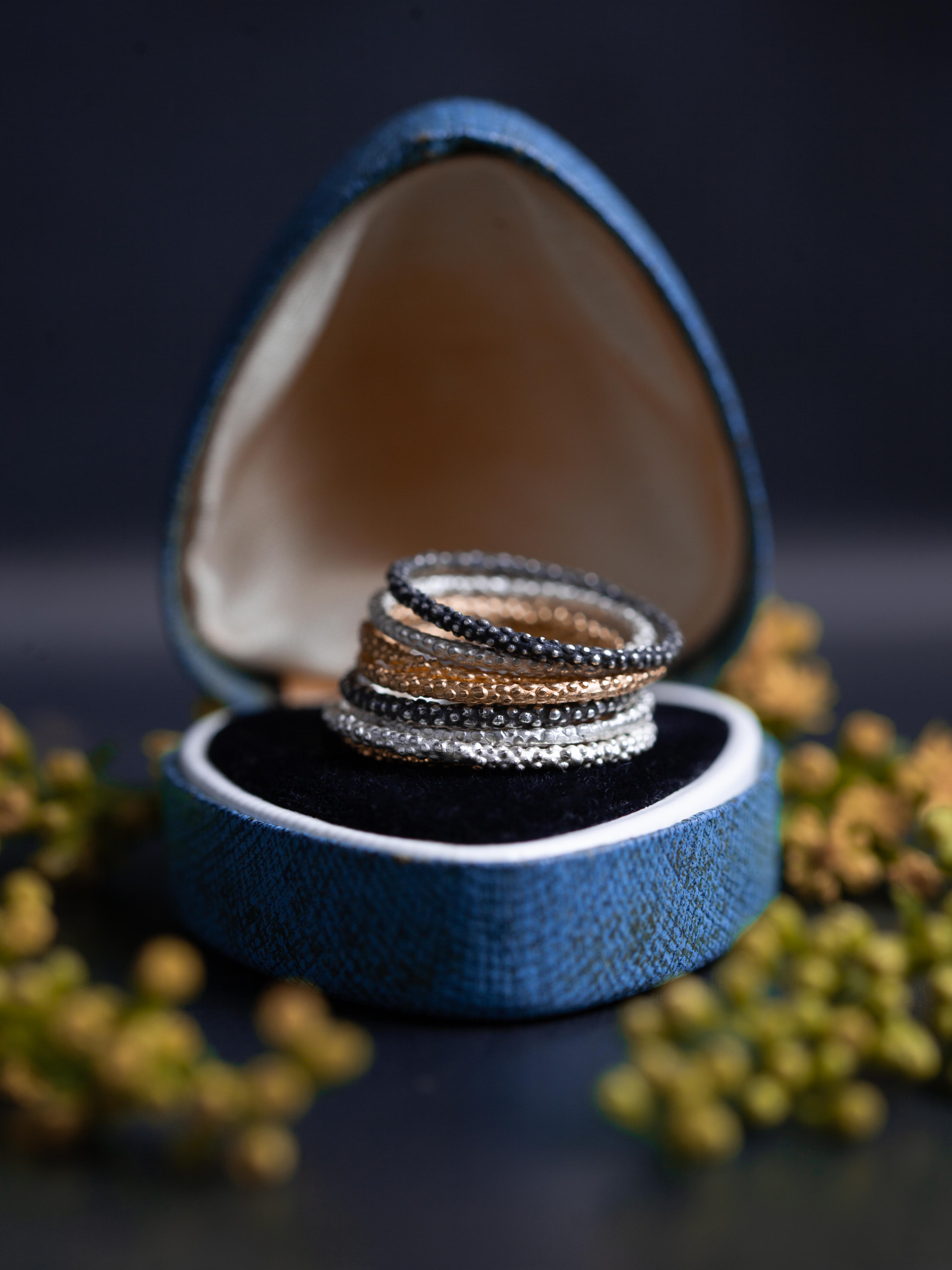 Mini Bobbled Stacking Rings – Catherine Hills Jewellery