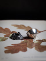 Oak Heart Memorial Ashes Casket - Silver