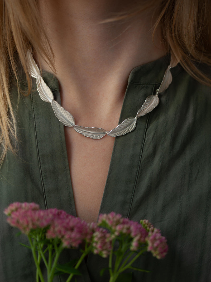 Leaf Necklace - Silver