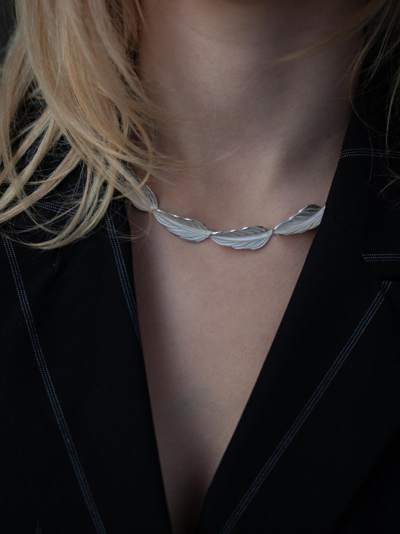 Leaf Necklace - Silver