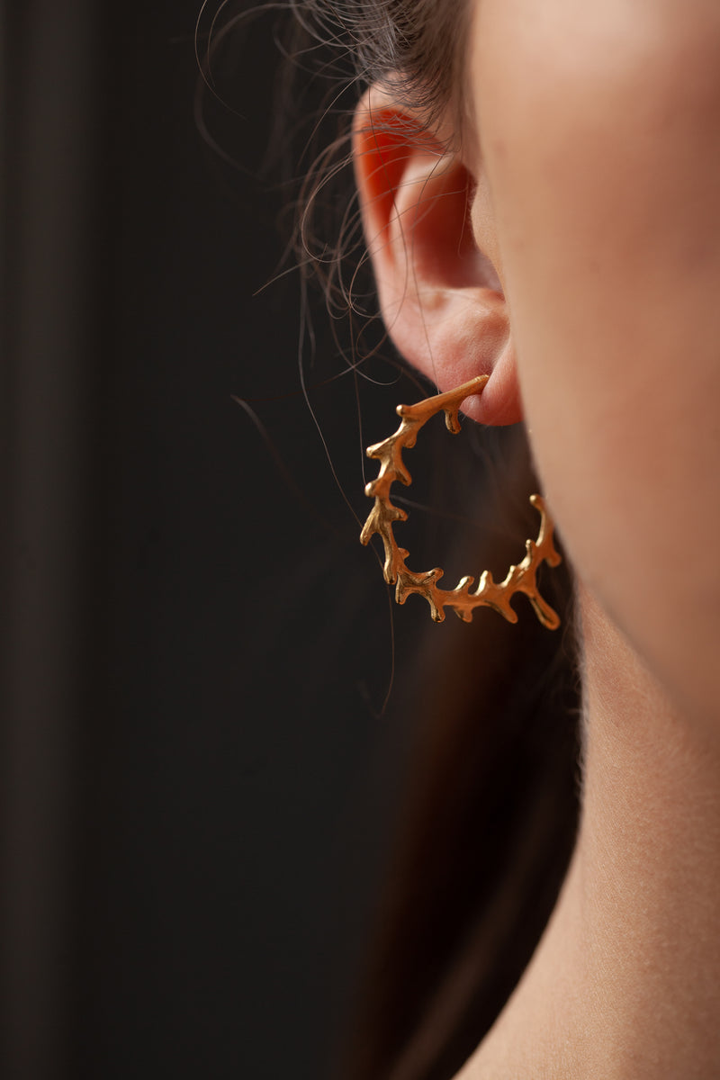 Antler Hoop Earring