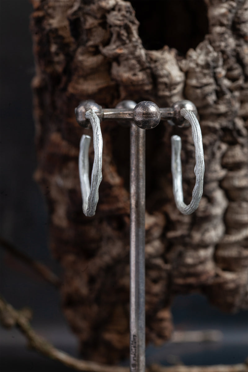 Bark Hoop Earrings