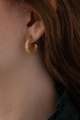Spotted Hoop Earrings