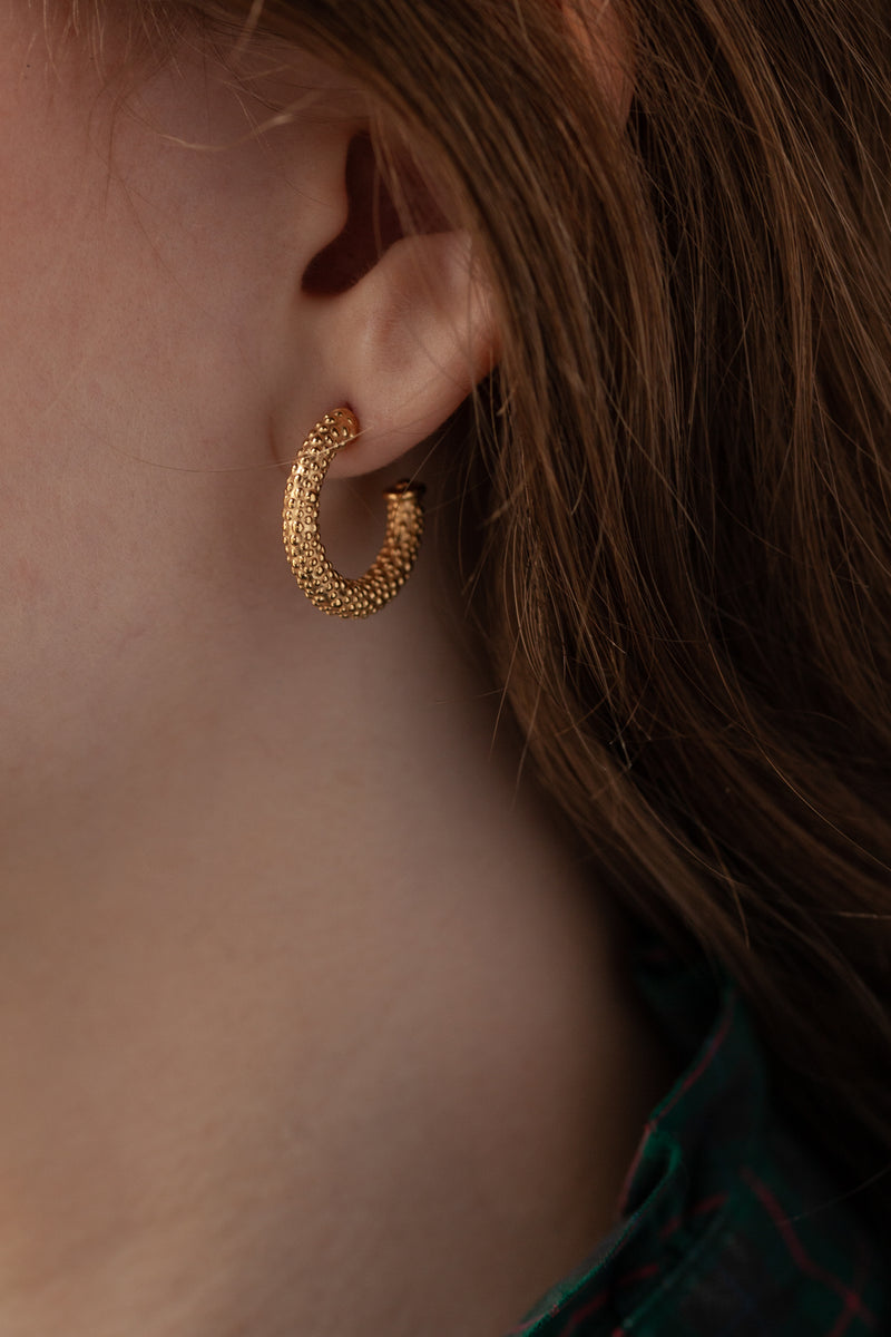 Spotted Hoop Earrings