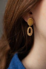 Small Baroque Two Part Drop Earrings