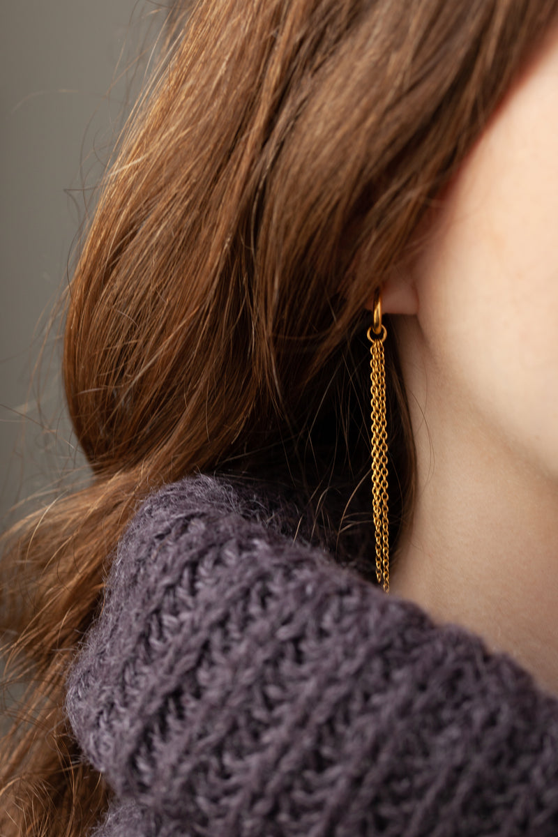 Three Chain Drop Earrings