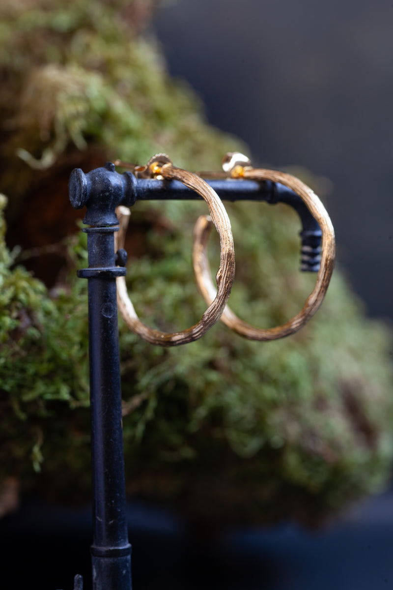Bark Hoop Earrings