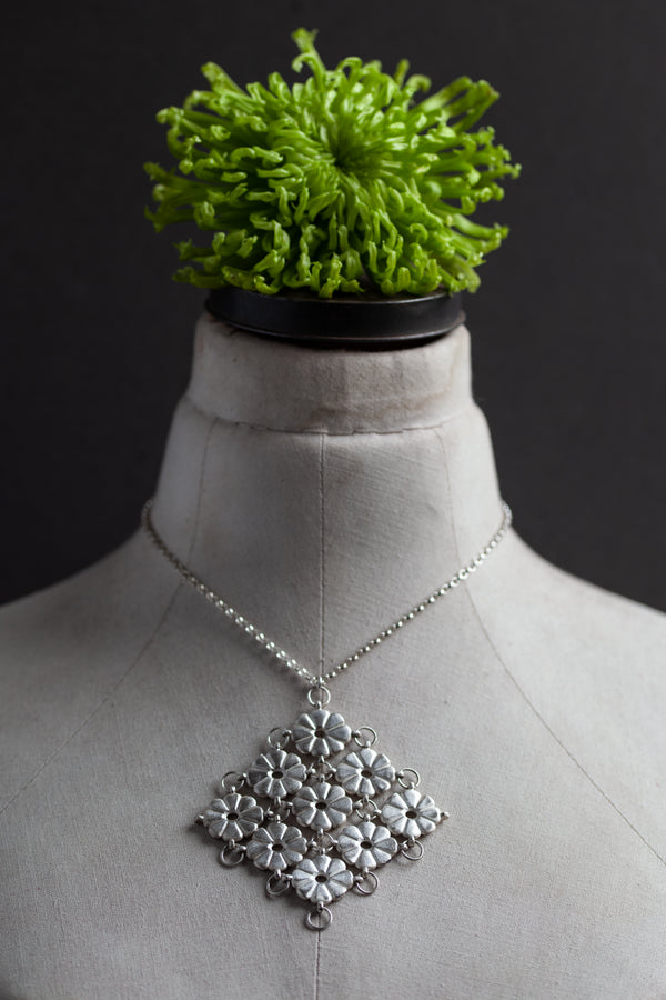 Large Flower Power Pendant Necklace
